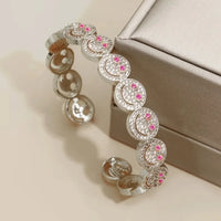 2025 New Luxury Light Full Diamond Colored Smile Bracelet, Unique Design Gold-Plated Stackable Jewelry, Fashionable, Personalize