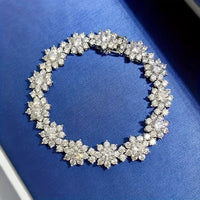 Metis D Color VVS1 Moissanite Bracelet For Women 925 Sterling Silver Diamond Sunflower Bangle Wedding Bridal Luxury Hand Jewelry