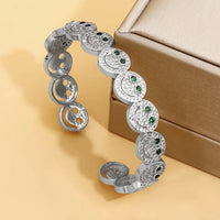 2025 New Luxury Light Full Diamond Colored Smile Bracelet, Unique Design Gold-Plated Stackable Jewelry, Fashionable, Personalize