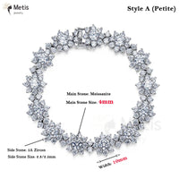 Metis D Color VVS1 Moissanite Bracelet For Women 925 Sterling Silver Diamond Sunflower Bangle Wedding Bridal Luxury Hand Jewelry