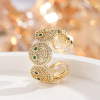 2025 New Luxury Light Full Diamond Colored Smile Bracelet, Unique Design Gold-Plated Stackable Jewelry, Fashionable, Personalize
