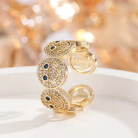 2025 New Luxury Light Full Diamond Colored Smile Bracelet, Unique Design Gold-Plated Stackable Jewelry, Fashionable, Personalize