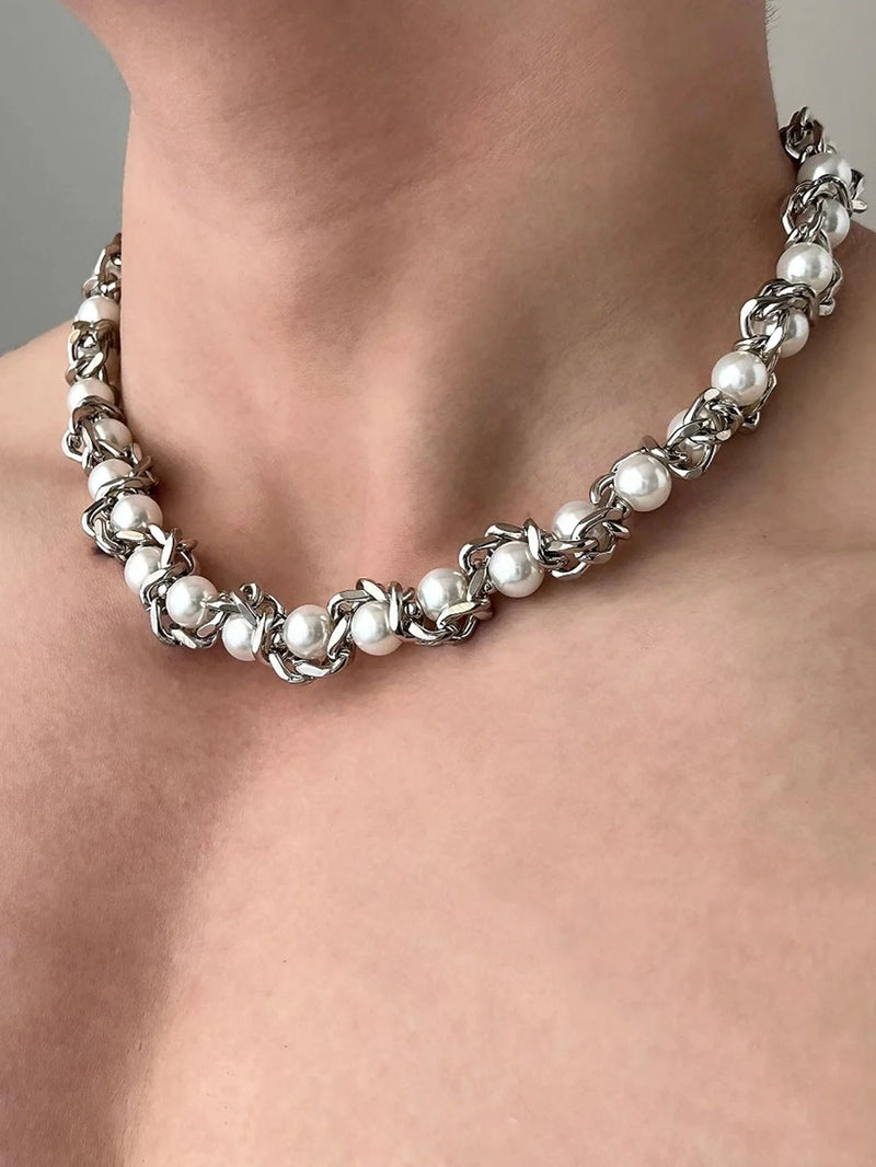 Punk Men's Stainless Steel Thick Chain Necklace Hip Hop Party Casual Business Jewelry Accessories