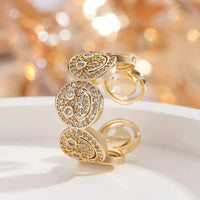 2025 New Luxury Light Full Diamond Colored Smile Bracelet, Unique Design Gold-Plated Stackable Jewelry, Fashionable, Personalize