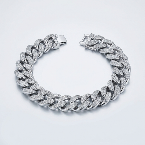 Iced Cuban Link Bracelet clasp detail