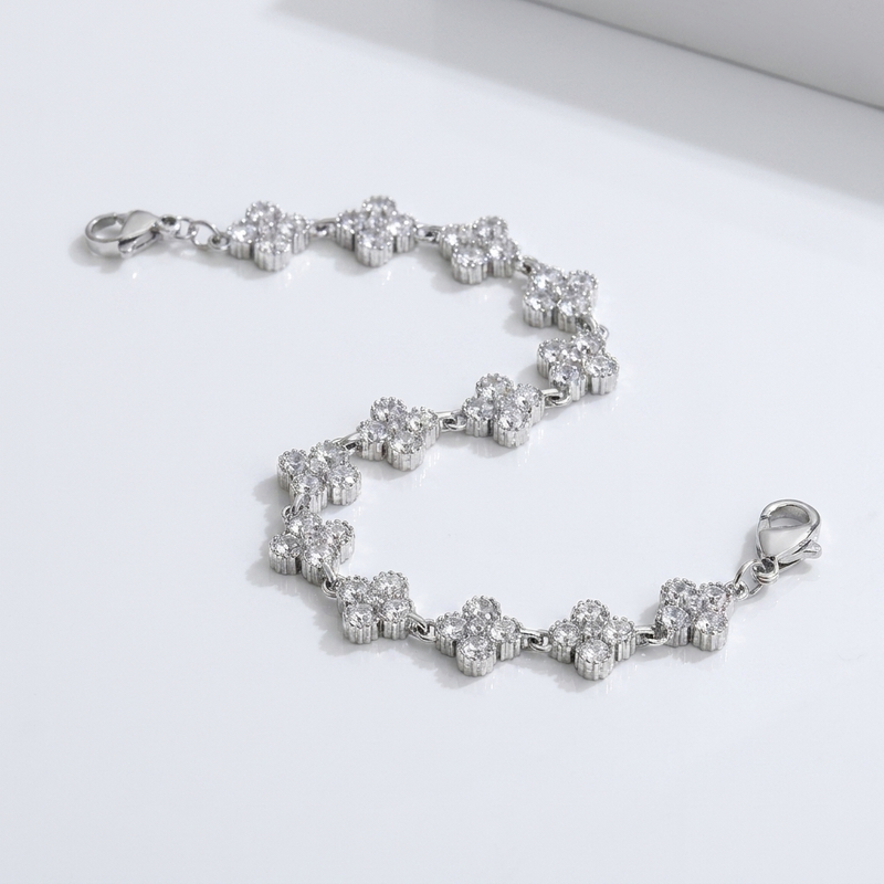 Bracelet de tennis en cristal – Acier inoxydable