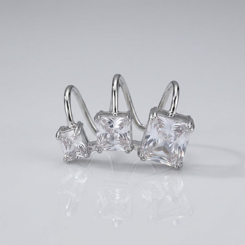 Crystal Square Ear Cuff