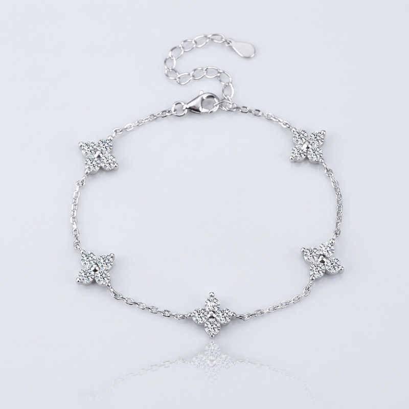 Bracelet Fleur de Cristal – Argent 925